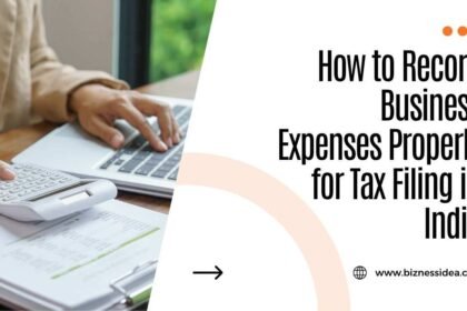 A visual showing how to record business expenses
