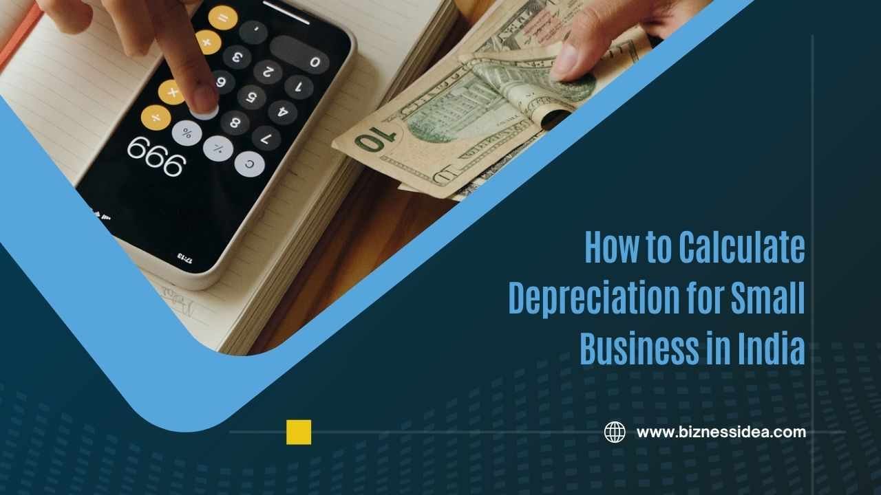 A visual to show how to calculate depreciation for a small business in India
